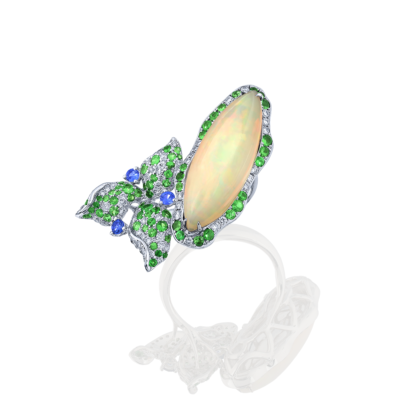 蛋白石戒  6.34 克拉 Opal Ring