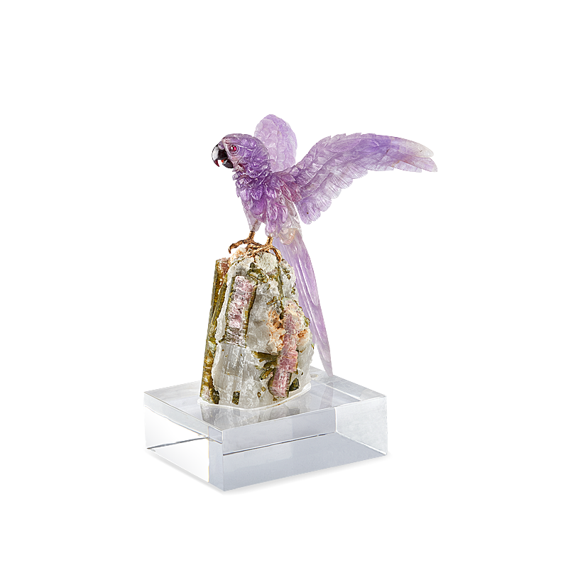 天然鸚鵡水晶雕件 2.68 公斤