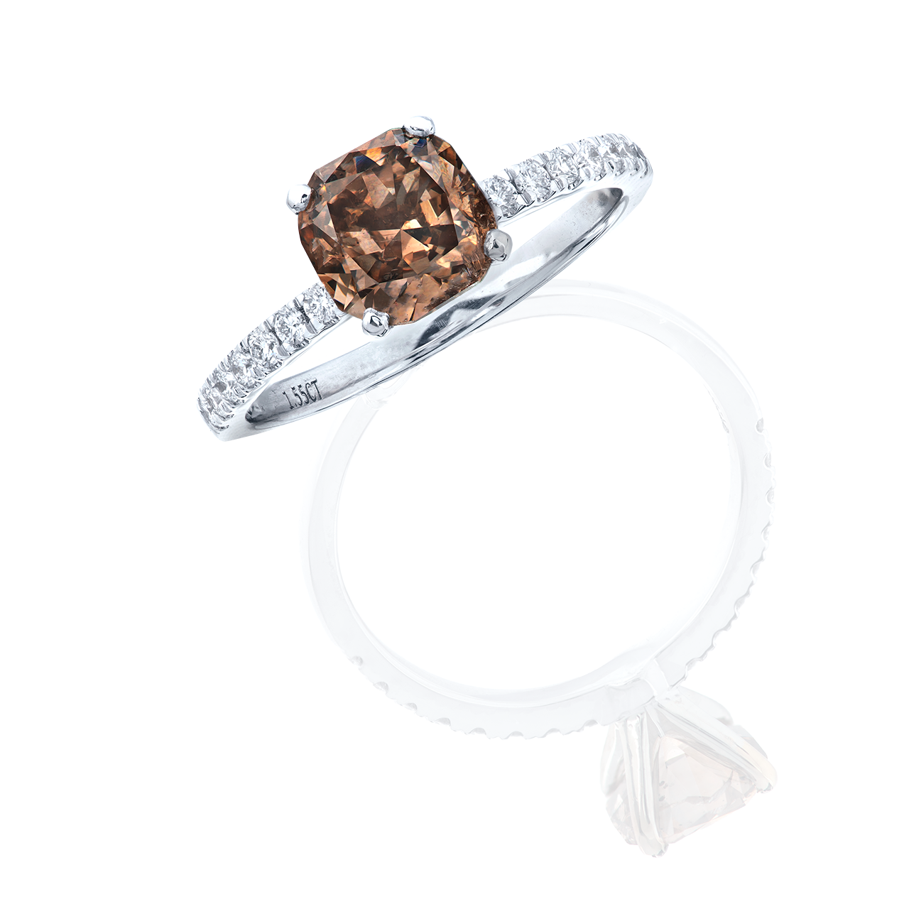 1.55 克拉 棕鑽戒
Fancy Brown Colored and Diamond Ring