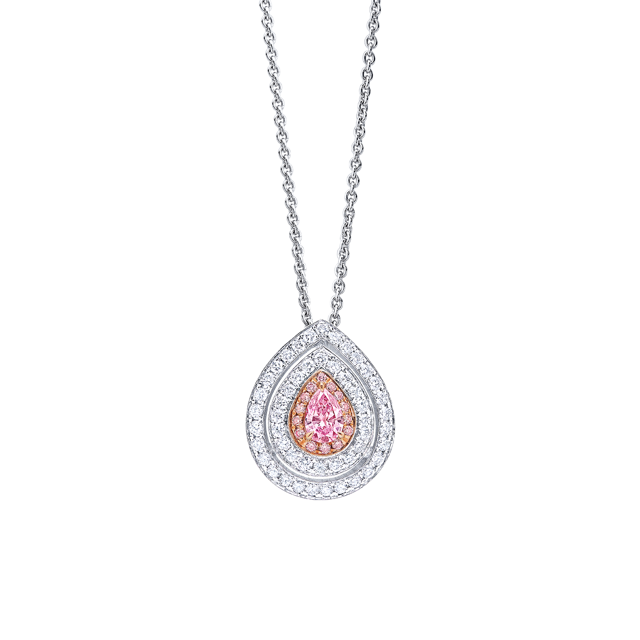 0.30克拉 阿蓋爾粉鑽墜鍊
Pink Diamond from Argyle Mine
and Diamond Pendant Necklace