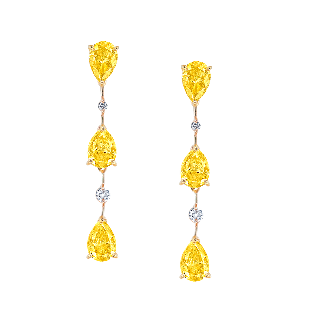 GIA 3.03克拉 濃彩黃鑽耳環
Fancy Intense Yellow Colored
Diamond Earring