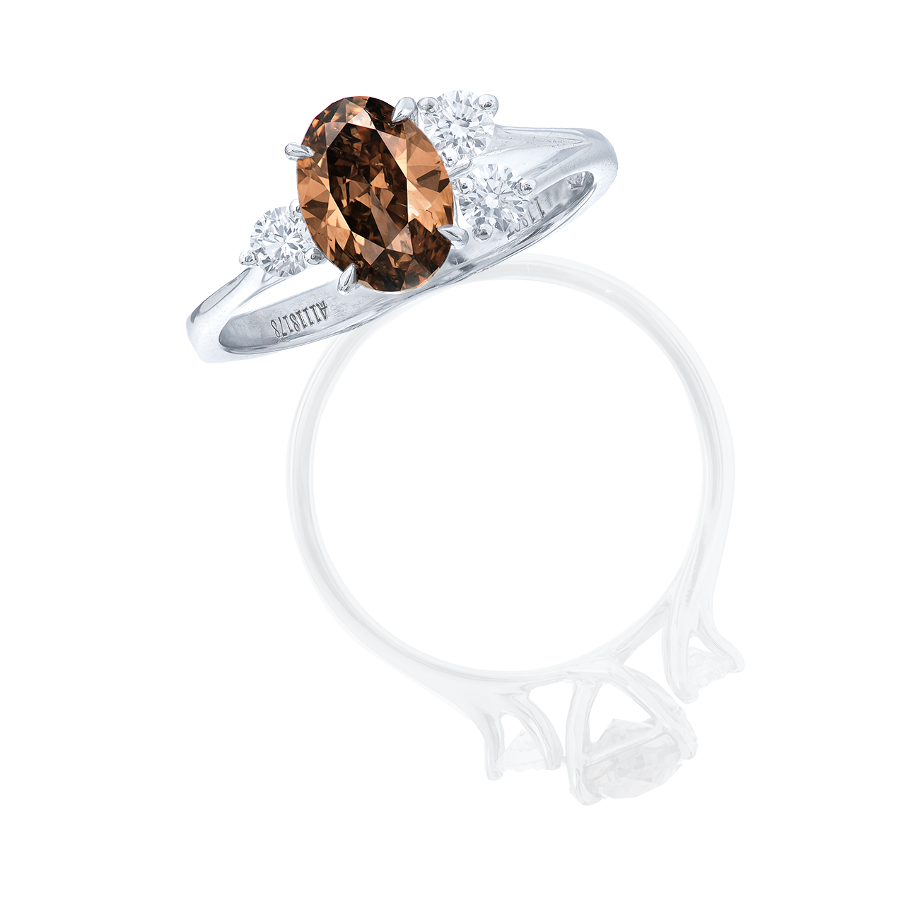 1.18 克拉 棕鑽戒 
Fancy Brown Colored and Diamond Ring