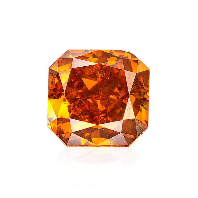 GIA 棕橘鑽裸石 1.24 克拉