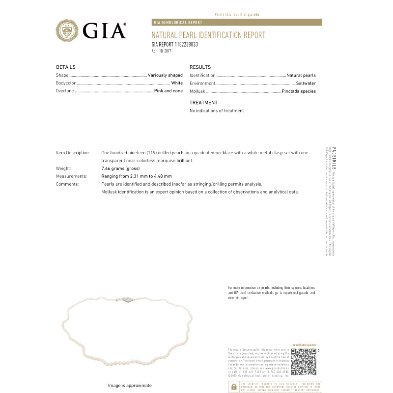 GIA 古董珍珠鑽石項鍊
