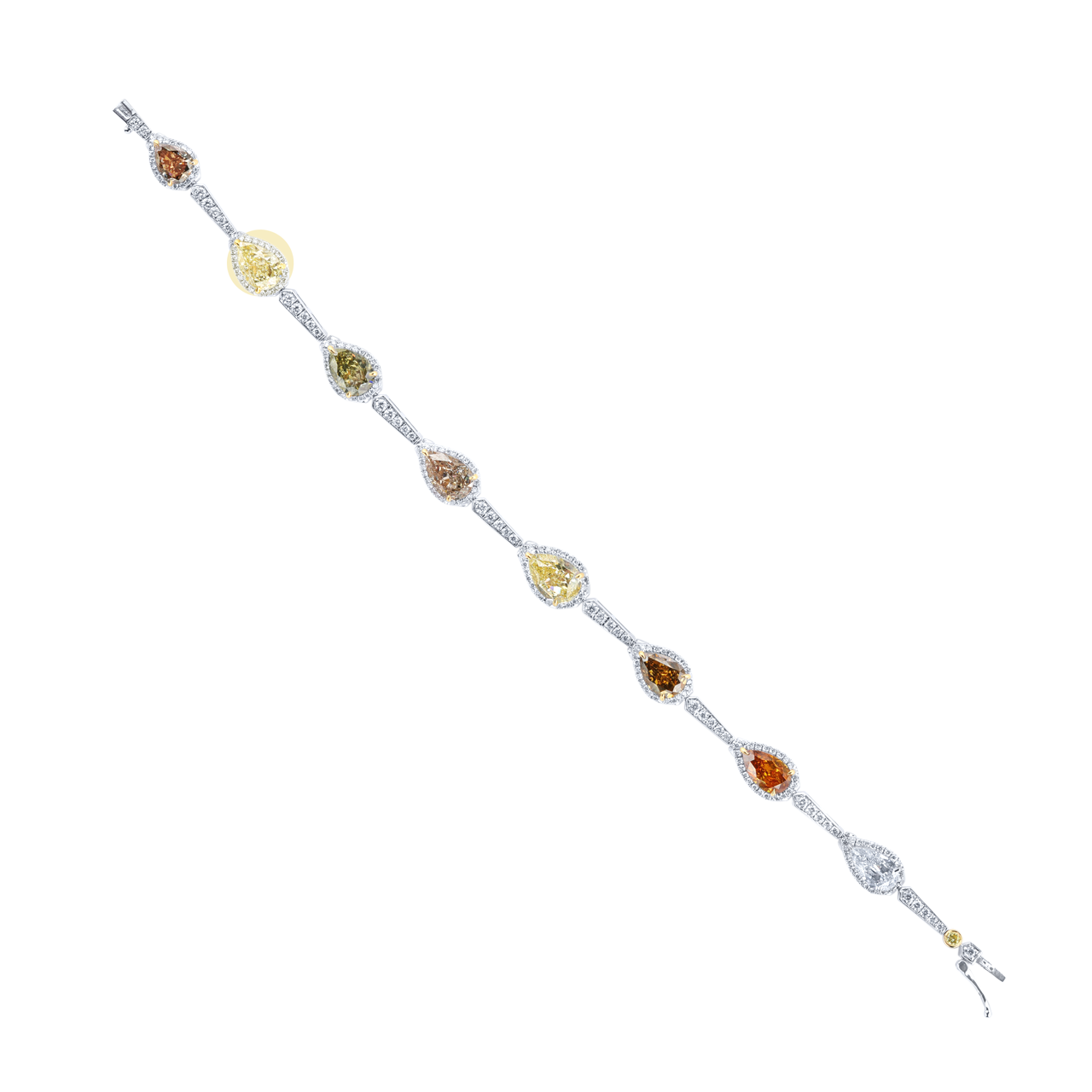 GIA  7.92克拉 彩鑽手鍊 Colored Diamond Bracelet