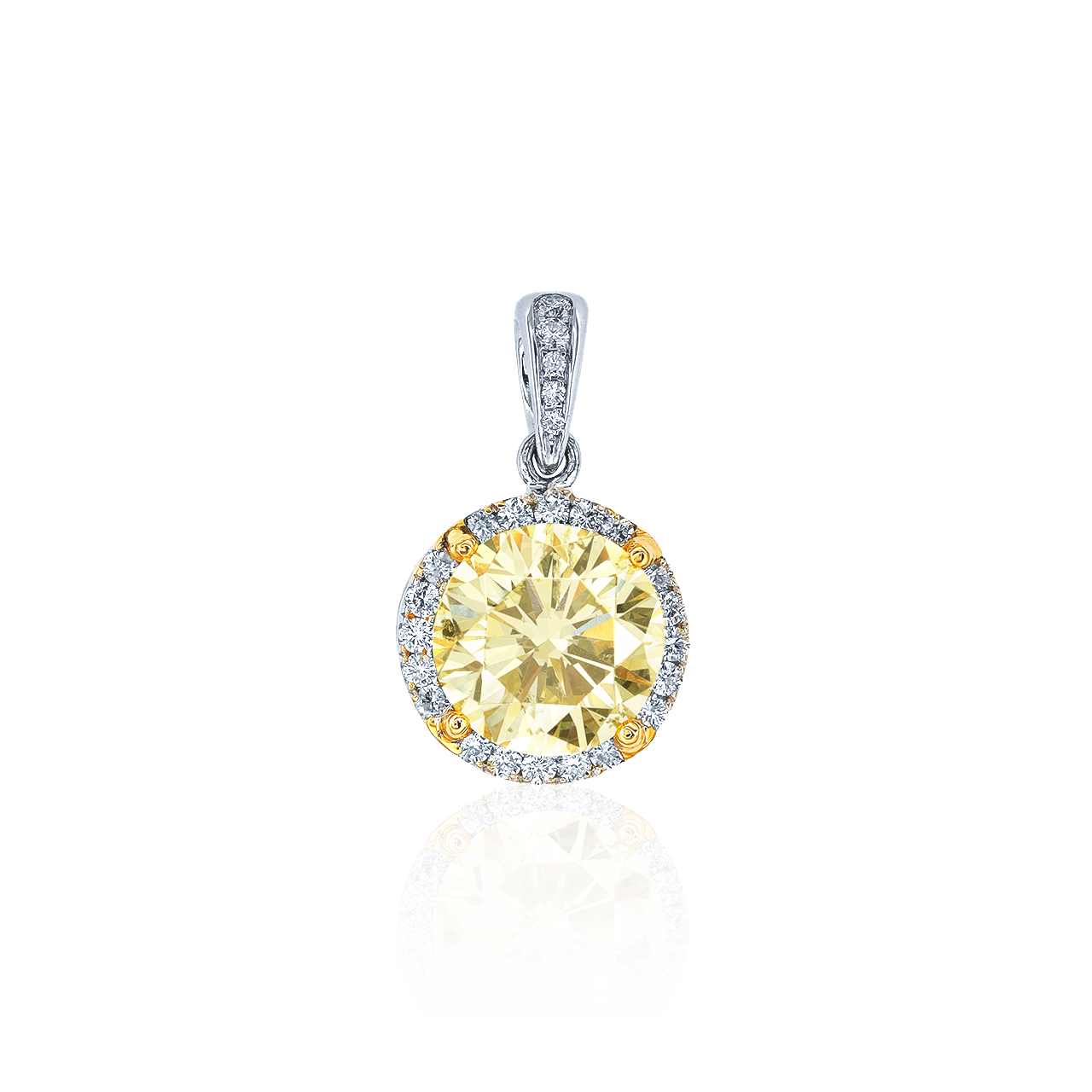 CGL 2.11克拉 黃鑽墜 CGL Yellow Diamond Pendant