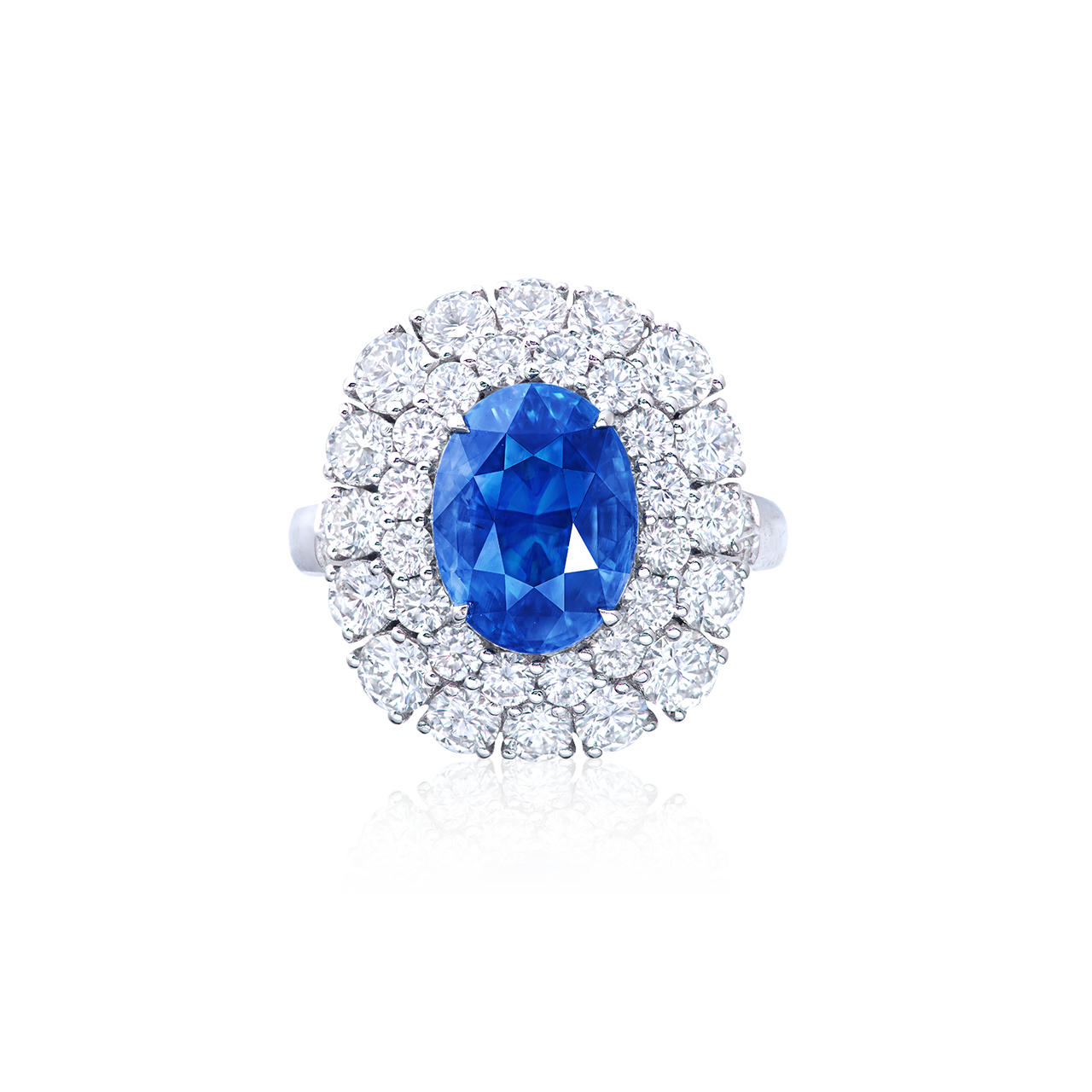 6.24克拉 馬達加斯加天然無燒矢車菊藍藍寶鑽戒
MADAGASCAR CORNFLOWER 
BLUE SAPPHIRE AND DIAMOND RING