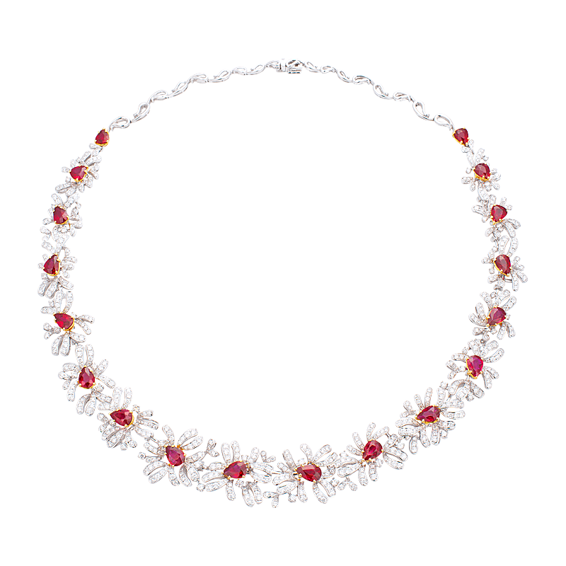 GIA 紅寶套鍊 13.50 克拉