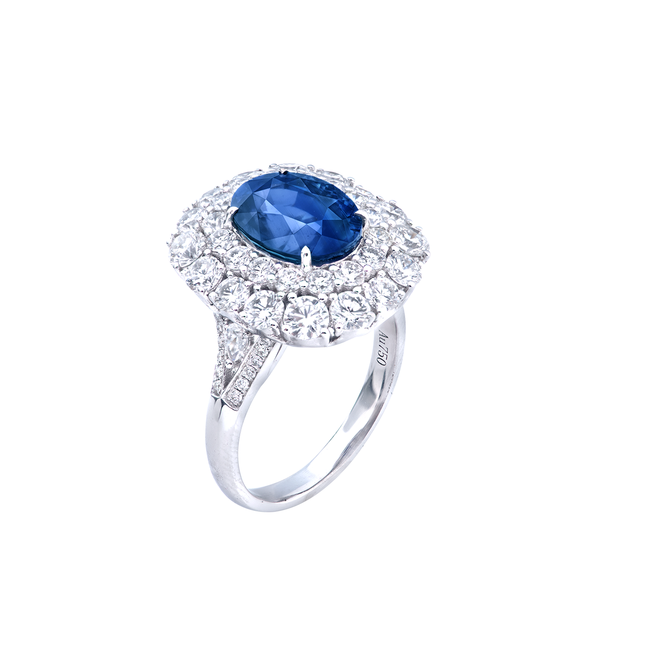 6.24克拉 馬達加斯加天然無燒矢車菊藍藍寶鑽戒
MADAGASCAR CORNFLOWER 
BLUE SAPPHIRE AND DIAMOND RING