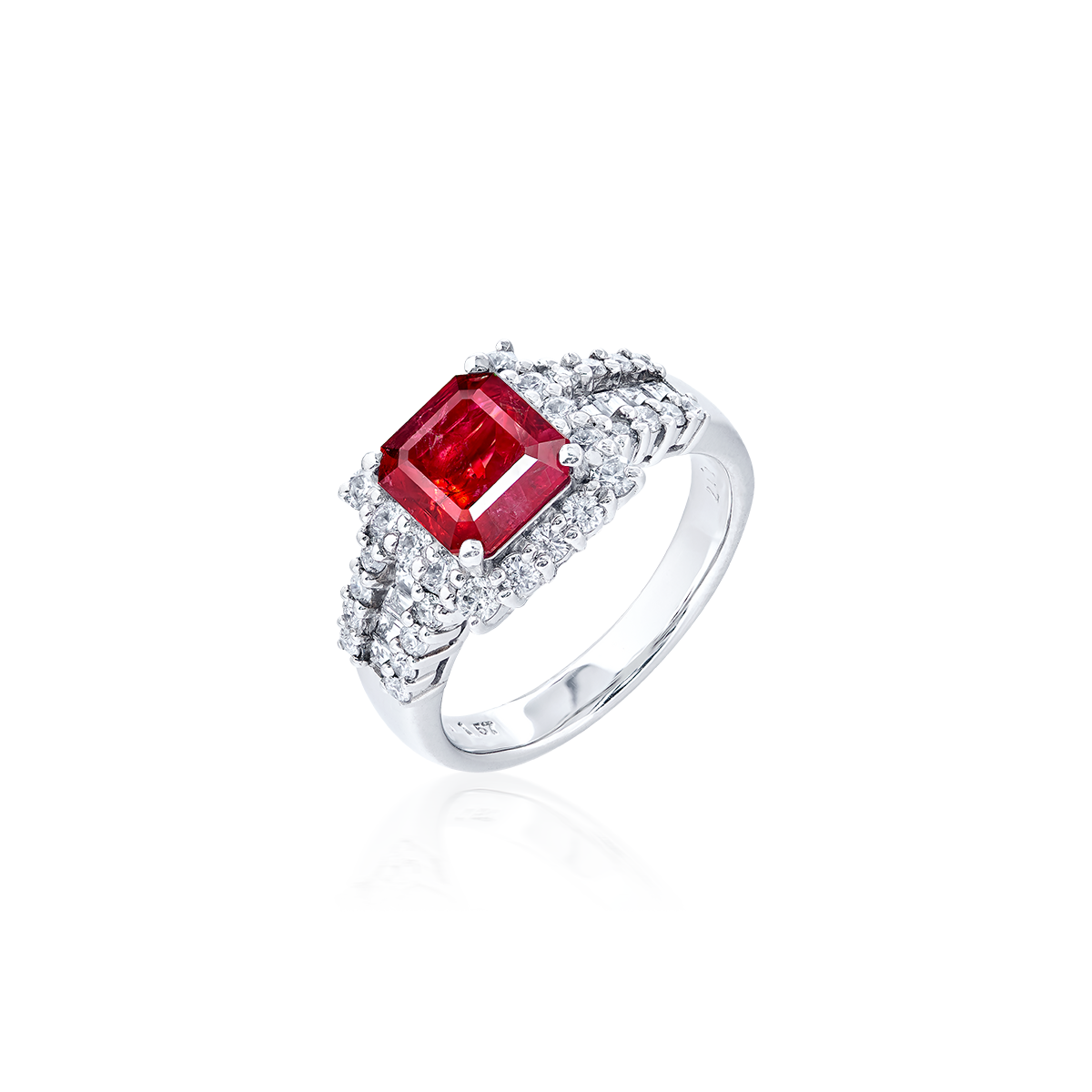 GIA 1.615 克拉 天然紅色綠柱石鑽戒
Red Beryl and Diamond Ring