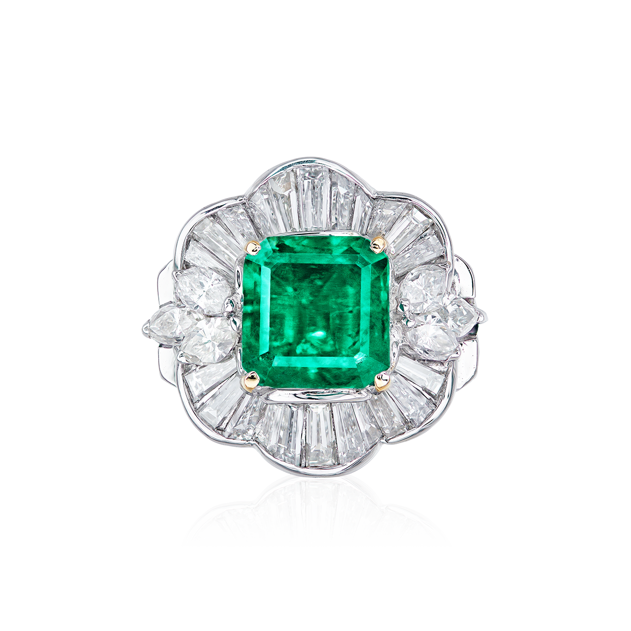 2.347克拉 哥倫比亞艷彩祖母綠鑽戒
Colombian Vivid Green Emerald 
and Diamond Ring