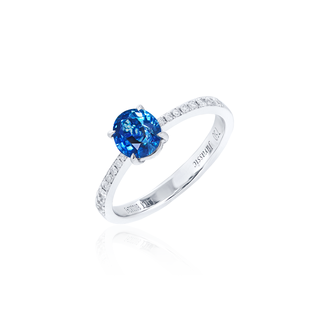 1.17克拉 無燒皇家藍藍寶石鑽戒
Royal Blue Sapphire and 
Diamond Ring