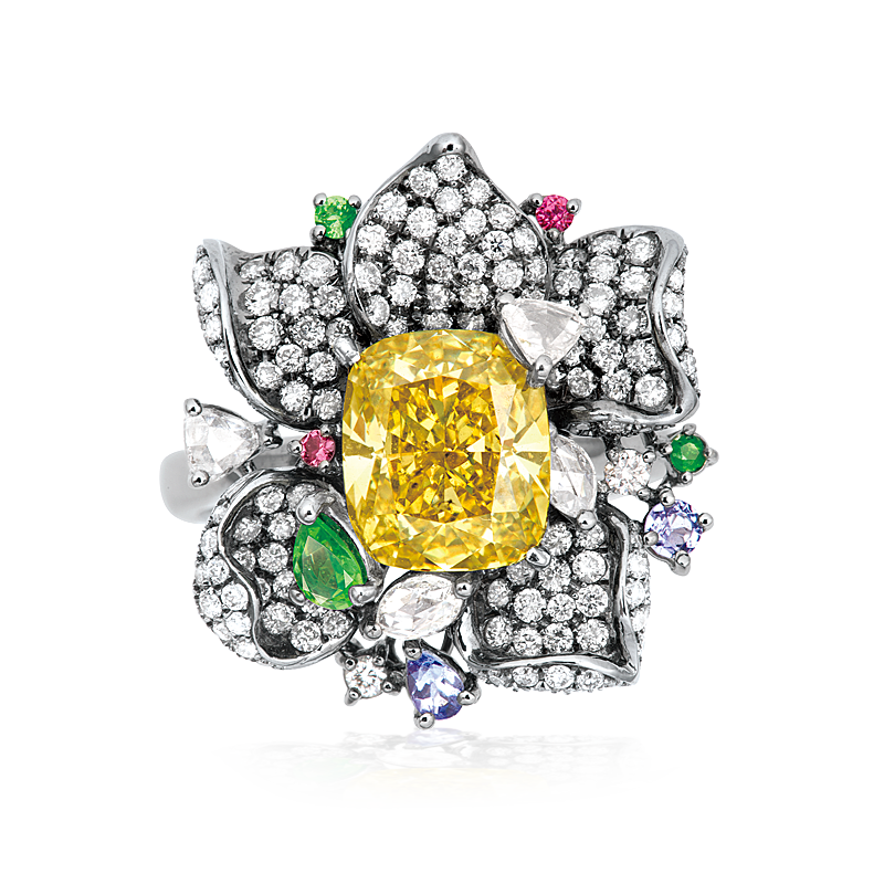 GIA 黃鑽戒 3.01 克拉