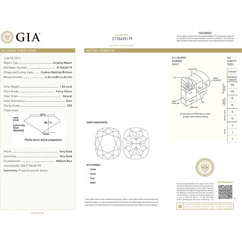 GIA 黃鑽耳環 3.02 克拉