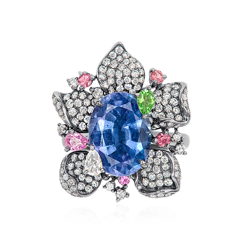 Paraiba 變色藍碧璽戒 4.58 克拉