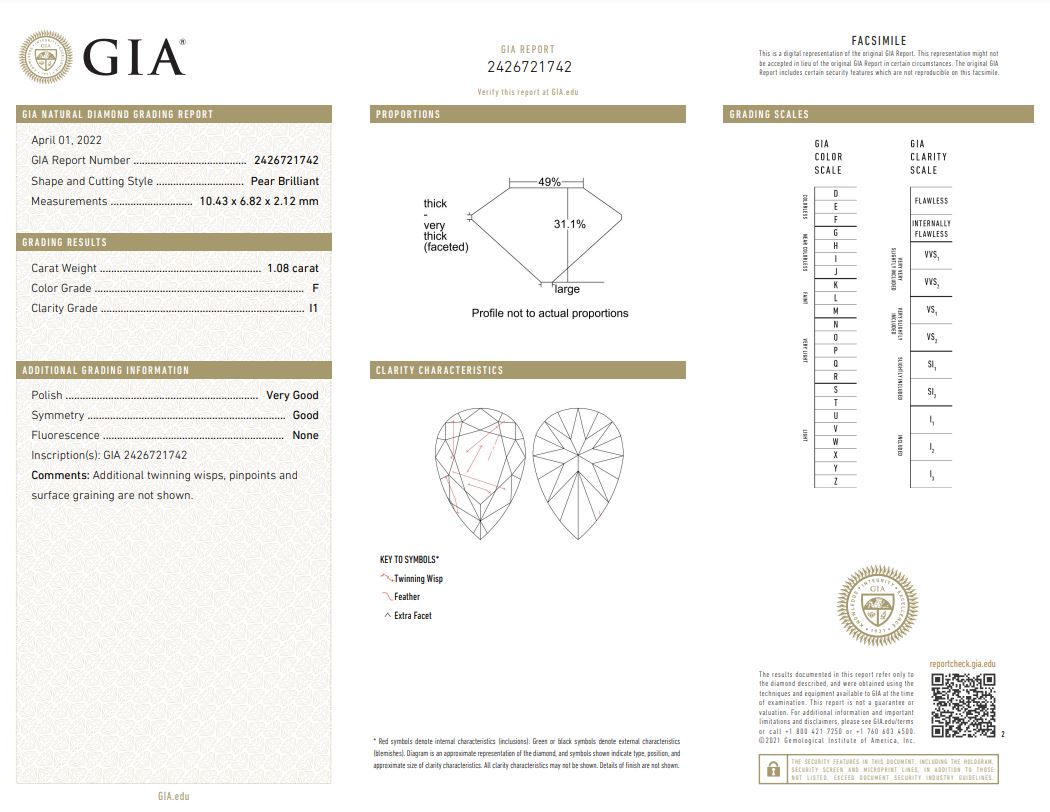 2.61 克拉 白鑽耳環
PAIR OF DIAMOND EARRINGS