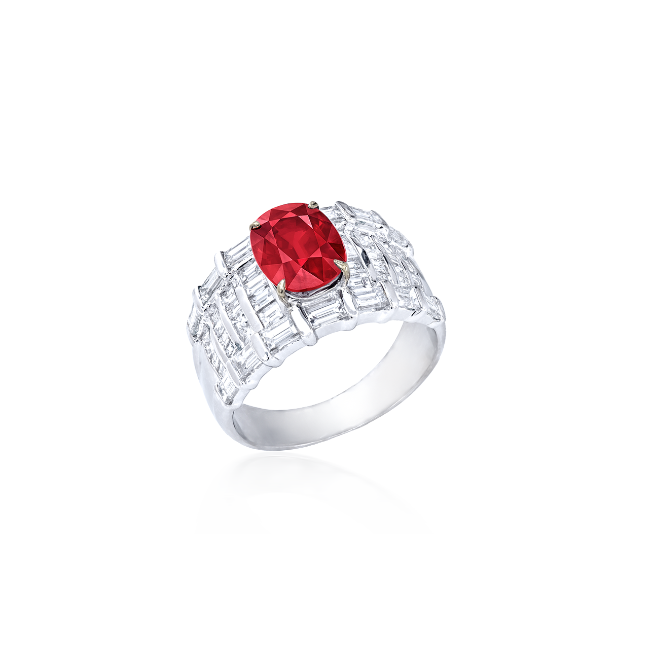3.02克拉 莫三比克天然無燒鴿血紅 紅寶鑽戒
Pigeon Blood Ruby from Mozambique 
and Diamond Ring