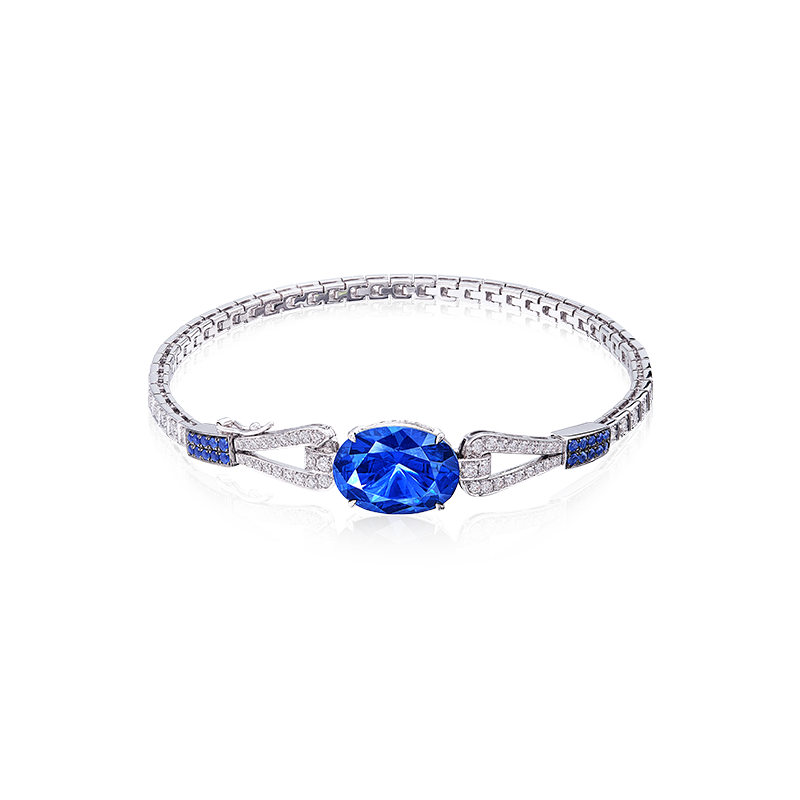 GRS 越南天然無燒藍尖晶軟手鍊 5.90克拉
Vietnam Spinel And Diamond
Bracelet (No Indications Of
Thermal Treatment)