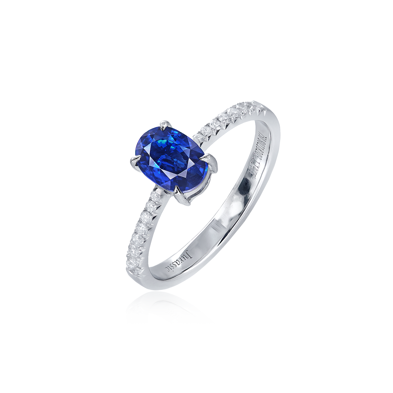 1.14克拉 天然藍寶石鑽戒
Blue Sapphire and Diamond Ring