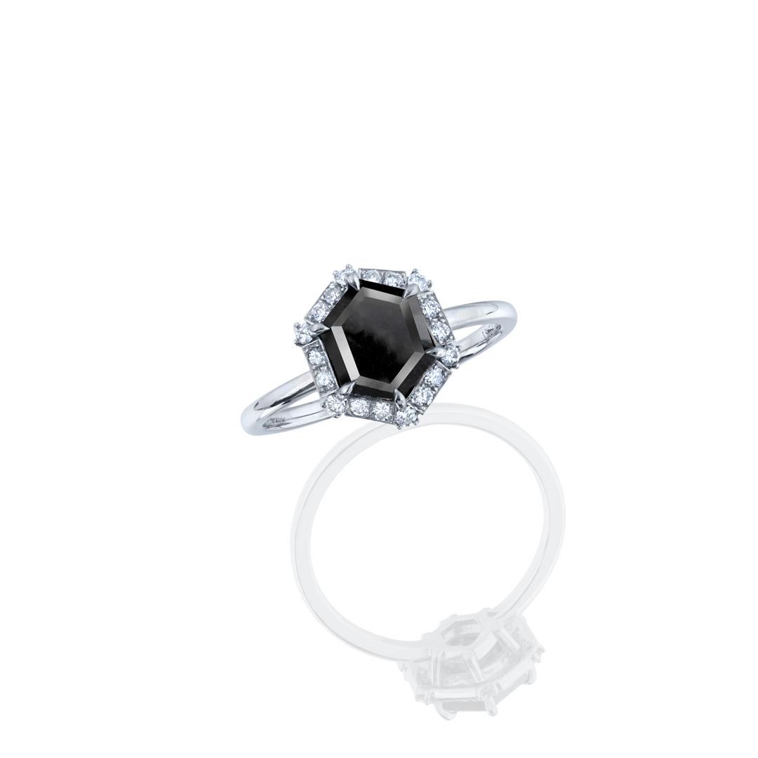 GIA 黑鑽戒 1.58 克拉