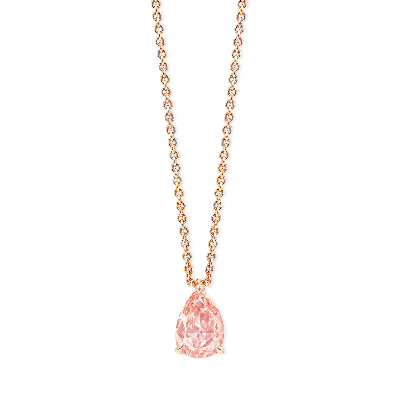 GIA 2.01克拉 棕粉彩鑽鑽石套鍊
FANCY BROWN-PINK DIAMOND 
AND DIAMOND NECKLACE