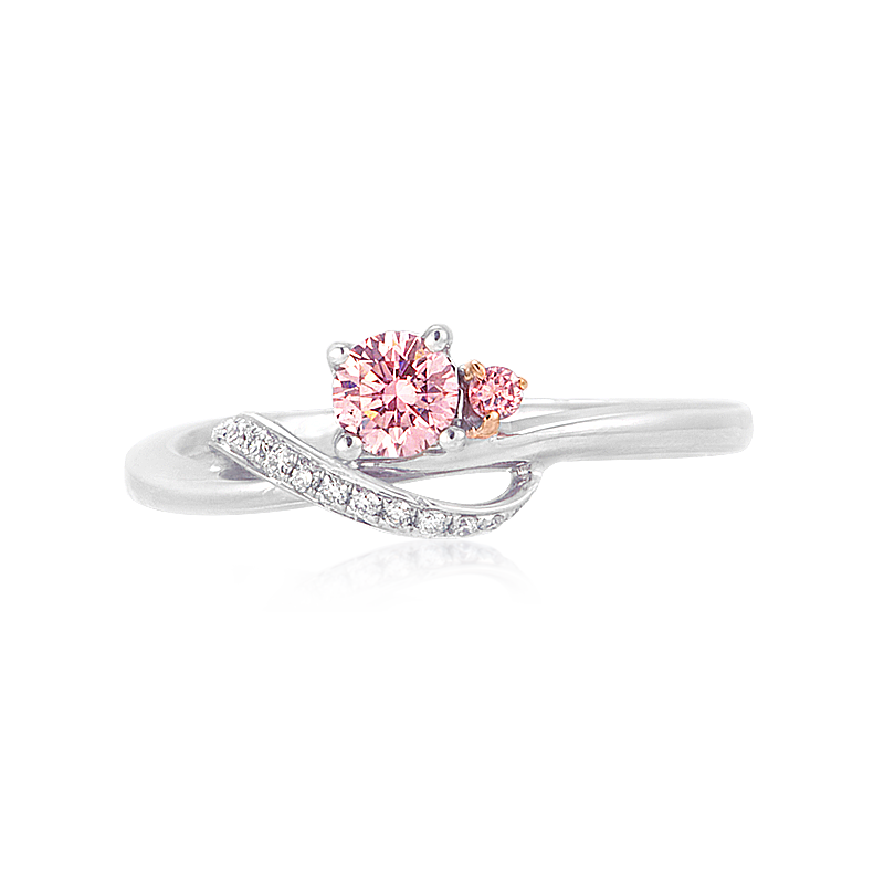 阿蓋爾粉鑽戒 0.19克拉
Pink Diamond from Argyle Mine 
and Diamond Ring