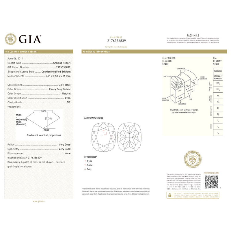 GIA 黃鑽戒 3.01 克拉