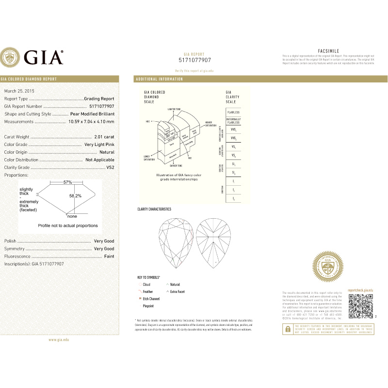GIA 粉鑽戒 2.01 克拉