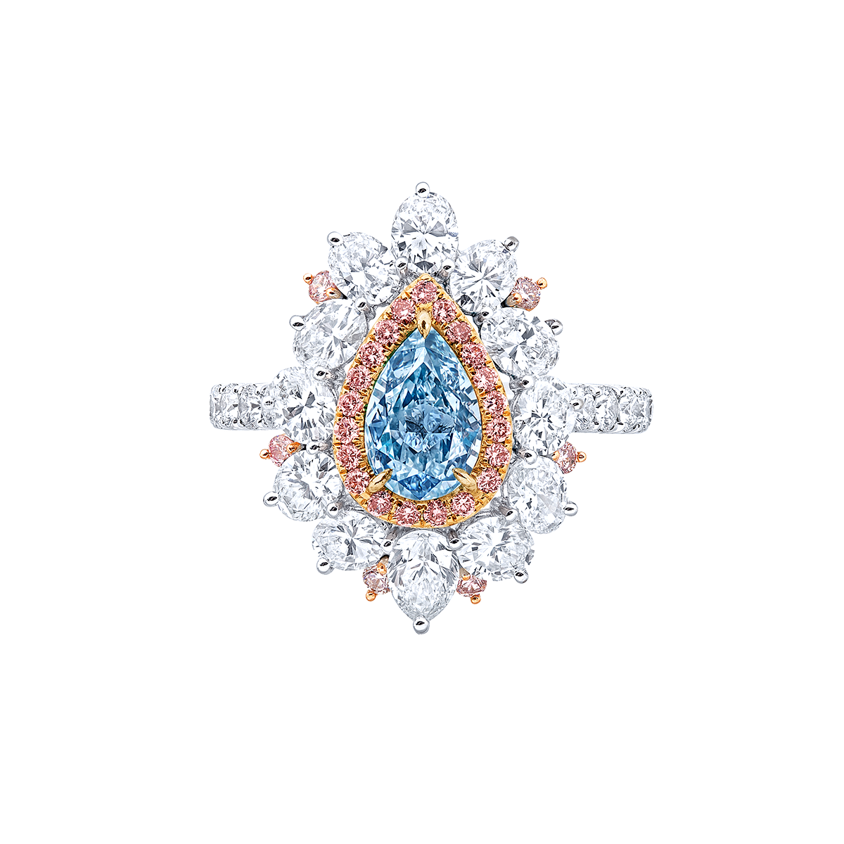 GIA 1.00克拉 藍鑽鑽戒
Very Light Blue Colored Diamond
and Diamond Ring