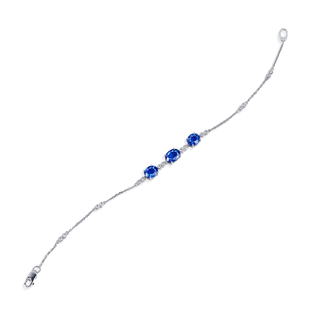 2.78克拉 緬甸藍寶鑽石手鍊
Burma Sapphire and Diamond Bracelet