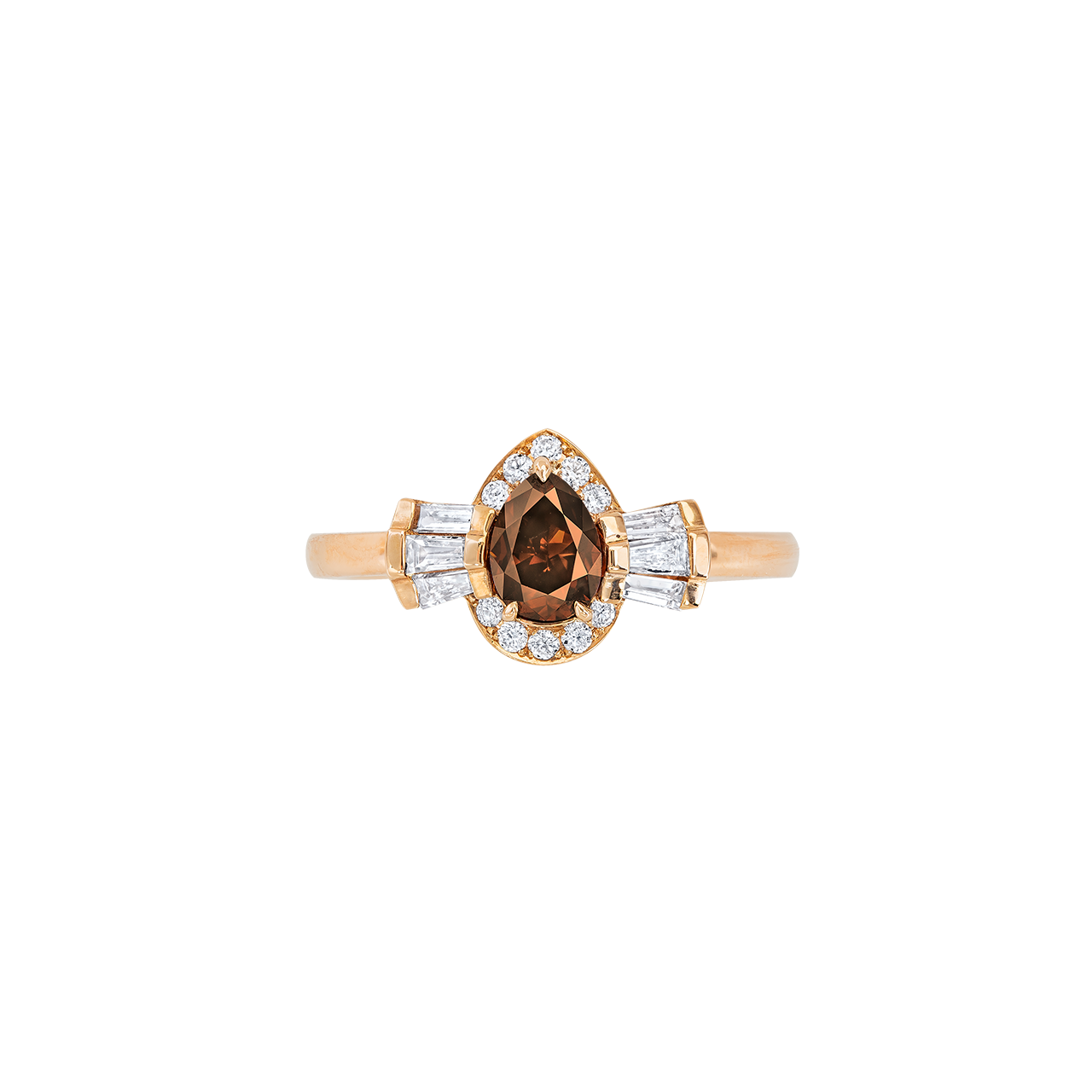 GIA 0.78克拉 巧克力彩鑽戒
Fancy Brown Colored
and Diamond Ring