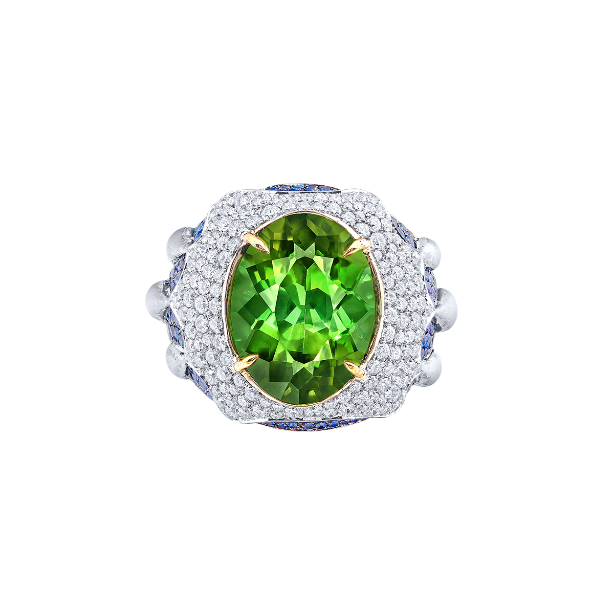 6.95克拉 綠碧璽鑽戒
Green Tourmaline And 
Diamond Ring