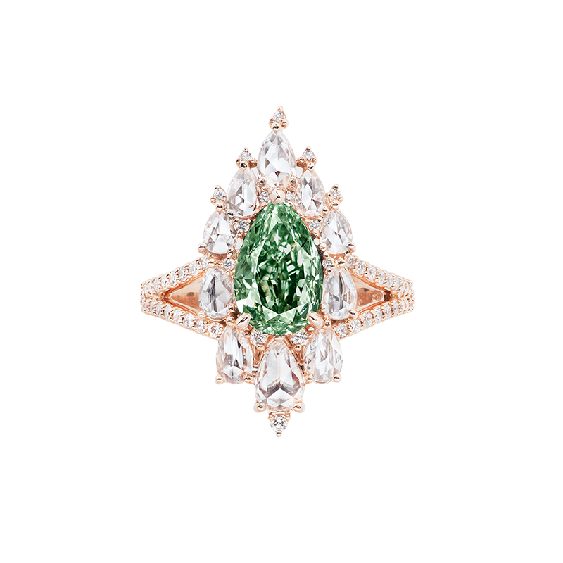GIA 2.47克拉 濃彩綠鑽鑽戒
Fancy Intense Green Colored
Diamond and Diamond Ring