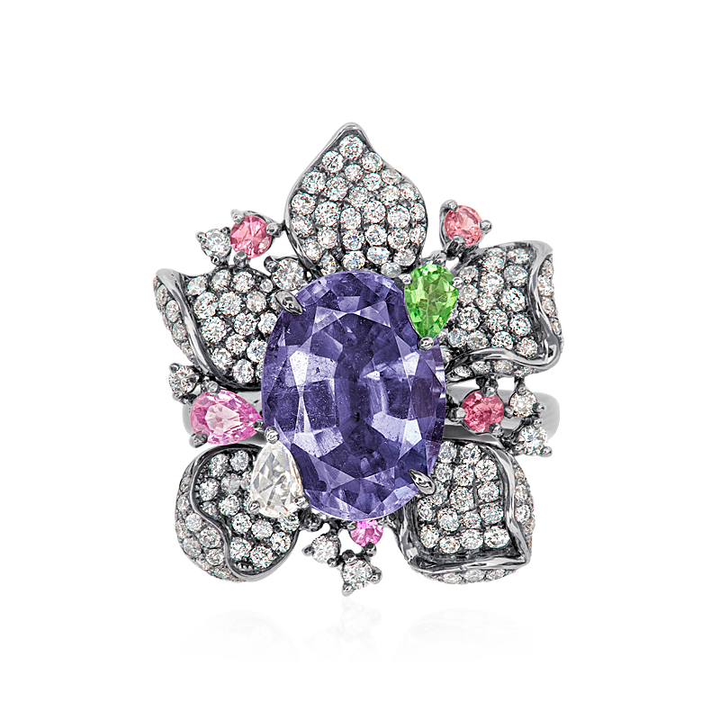 Paraiba 變色藍碧璽戒 4.58 克拉