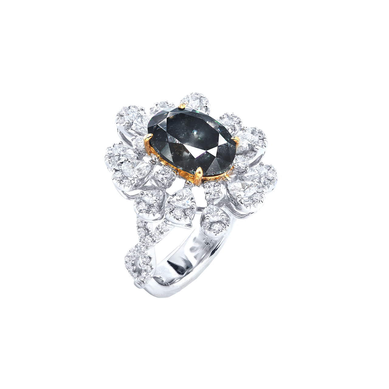 4.25 克拉 灰鑽鑽戒
Fancy Gray Colored Diamond
and Diamond Ring