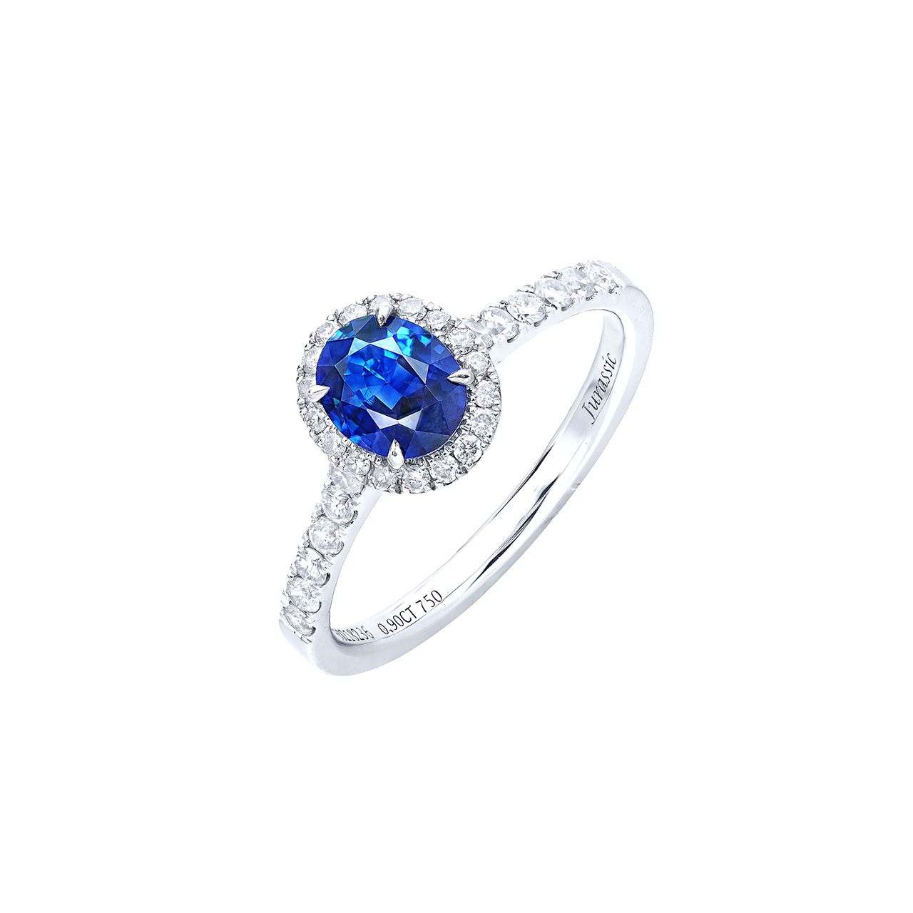 0.90克拉 無燒皇家藍藍寶石鑽戒
Royal Blue Sapphire and 
Diamond Ring