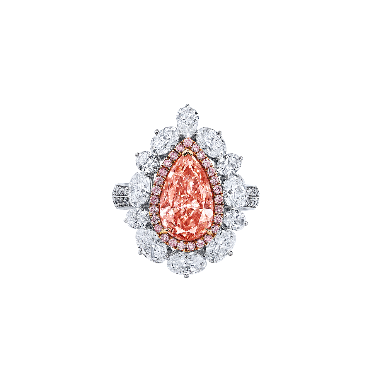 GIA 3.05克拉 橘粉彩鑽鑽戒
AN ATTRACTIVE FANCY ORANGY PINK 
DIAMOND AND DIAMOND RING