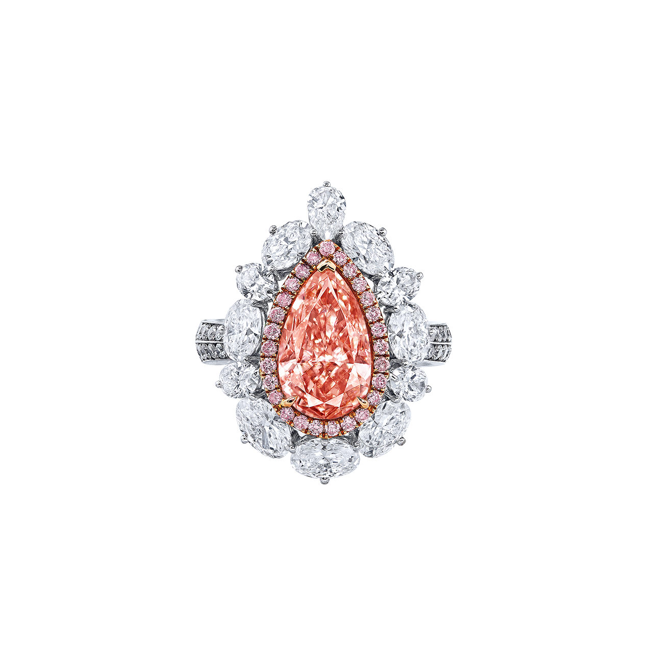 GIA 3.05克拉 橘粉彩鑽鑽戒
AN ATTRACTIVE FANCY ORANGY PINK 
DIAMOND AND DIAMOND RING