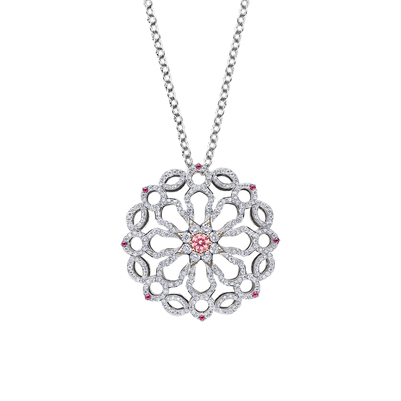 阿蓋爾粉鑽墜鍊 0.26克拉
Pink Diamond from Argyle Mine
and Diamond Pendant