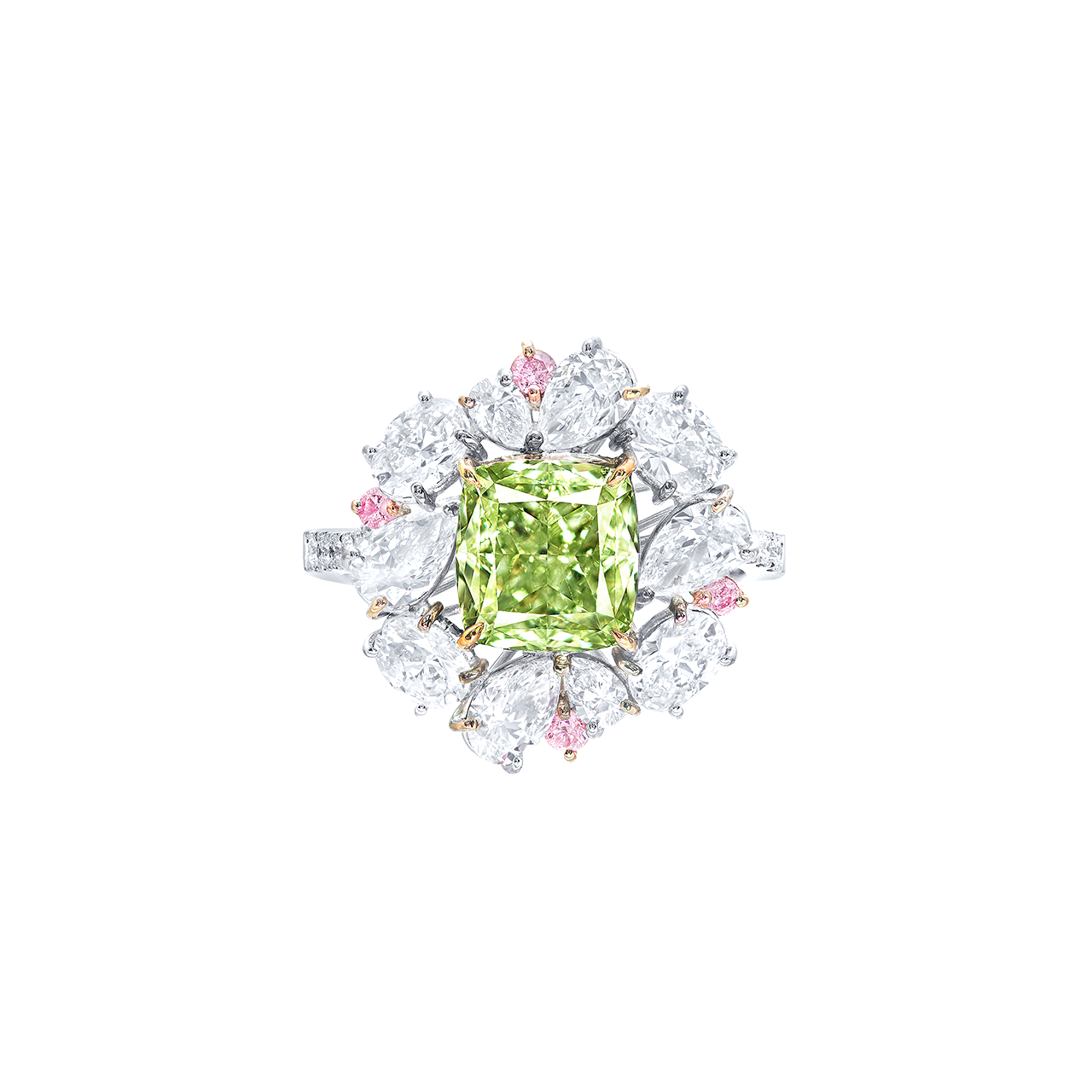 GIA 2.85克拉 灰黃綠彩鑽戒
Fancy Grayish Yellowish Green
Colored Diamond Ring
