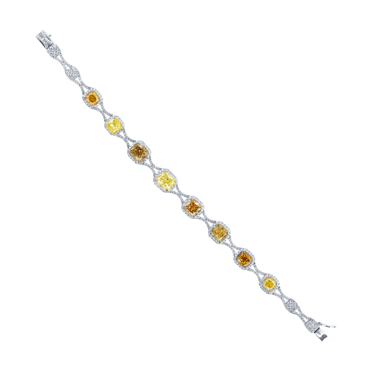 GIA  10.45克拉 彩鑽手鍊 Colored Diamond Bracelet