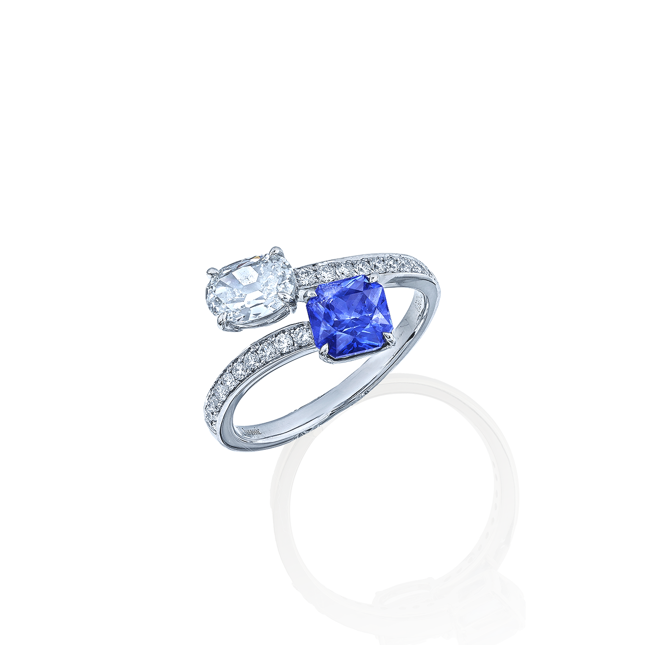 1.25克拉 藍寶鑽石戒 Blue Sapphire Diamond Ring