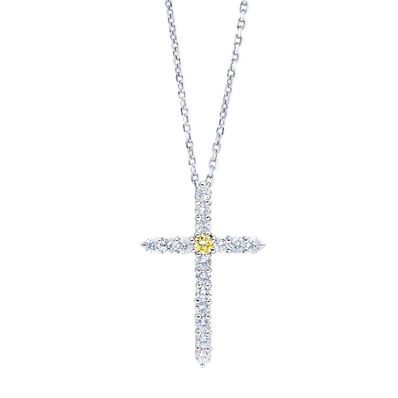 0.05克拉 十字架彩鑽墜鍊
Colored Diamond and 
The Cross Pendant Necklace