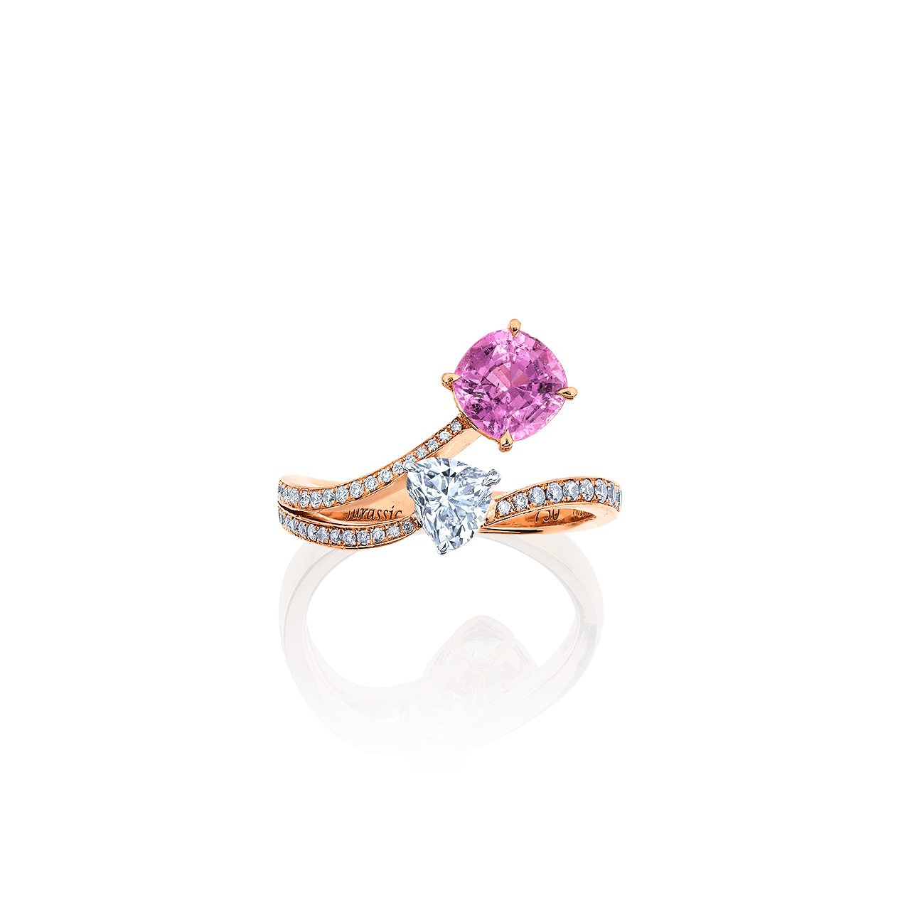 GIA 1.43克拉 粉剛鑽石戒
GIA Pink Sapphire Diamond Ring
