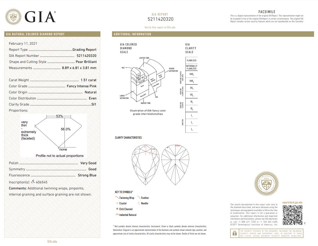 1.51克拉 阿蓋爾粉鑽裸石
Unmounted Pink Diamond from Argyle Mine