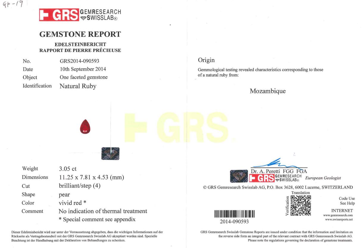 6.09克拉 莫三比克天然無燒艷彩紅寶鑽石耳環
Pair of Mozambique Vivid Red 
Ruby and Diamond Pendant Earrings