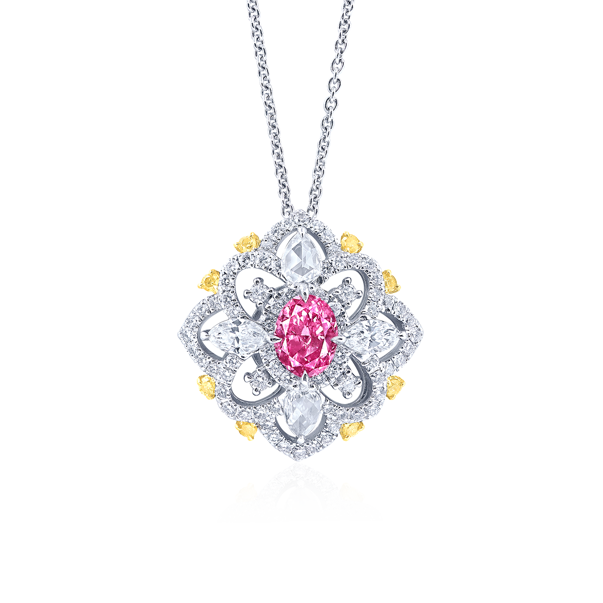 0.71 克拉 阿蓋爾濃彩紫粉彩鑽鑽石墜鍊
FANCY INTENSE PURPLE-PINK DIAMOND 
AND DIAMOND PENDANT NECKLACE 
FROM ARGYL
