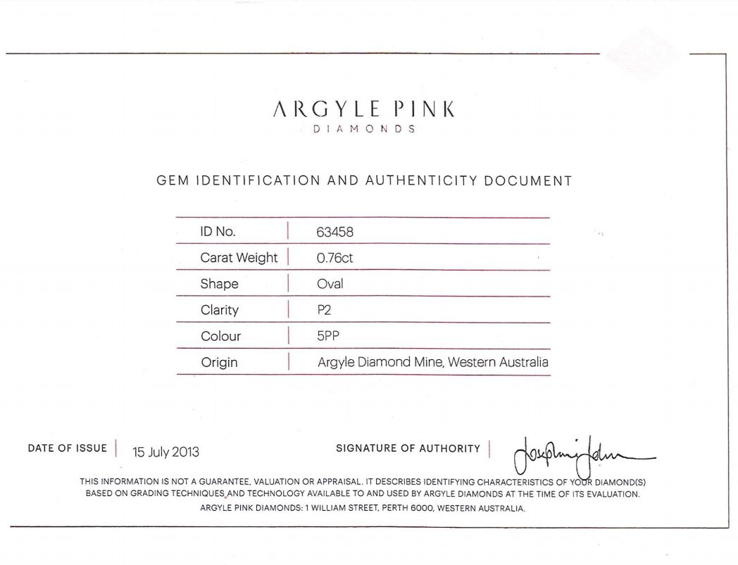 0.71 克拉 阿蓋爾濃彩紫粉彩鑽鑽石墜鍊
FANCY INTENSE PURPLE-PINK DIAMOND 
AND DIAMOND PENDANT NECKLACE 
FROM ARGYL