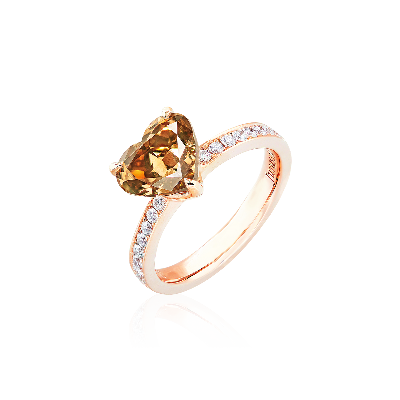 2.87克拉 巧克力鑽戒
Fancy Yellowish Brown Colored Diamond Ring